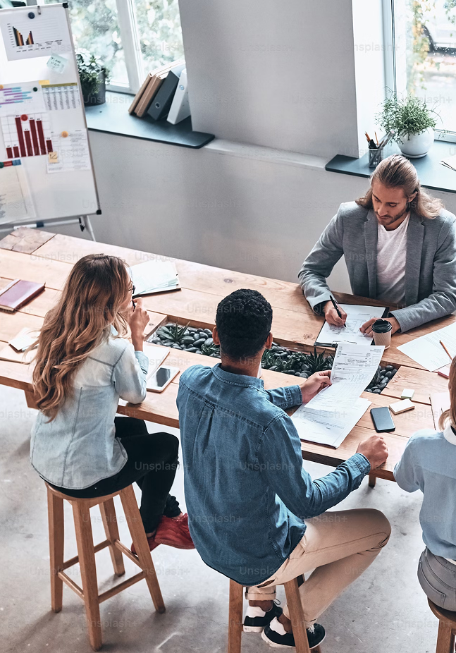 Professional working at desk